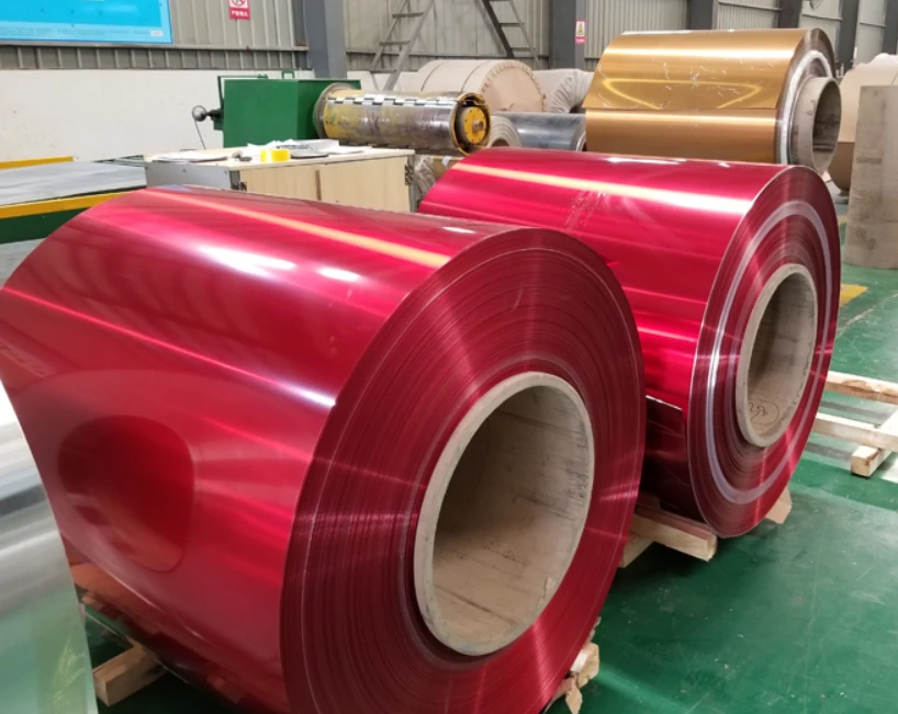 customized red color aluminum coated coil