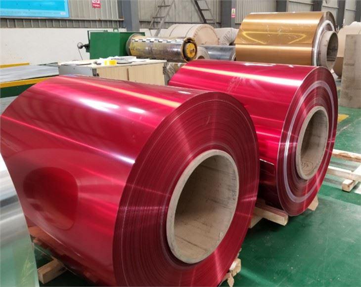 customized red color aluminum coated coil